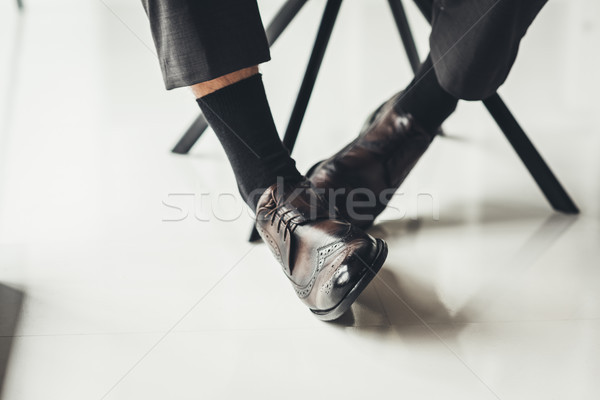 businessman in stylish leather shoes Stock photo © LightFieldStudios