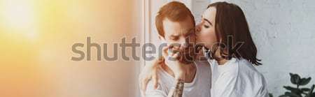 Senzual cuplu dragoste portret om Imagine de stoc © LightFieldStudios