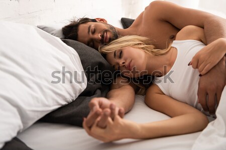 Para miłości namiętny bed rano Zdjęcia stock © LightFieldStudios