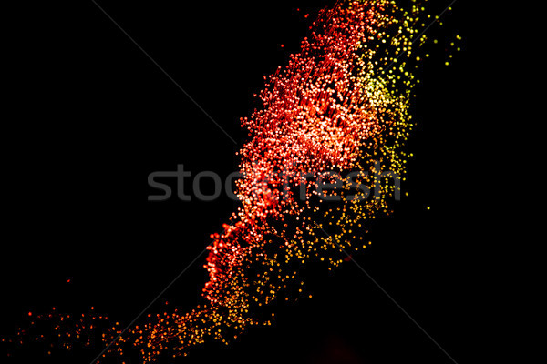 [[stock_photo]]: Rouge · fibre · optique · sombre