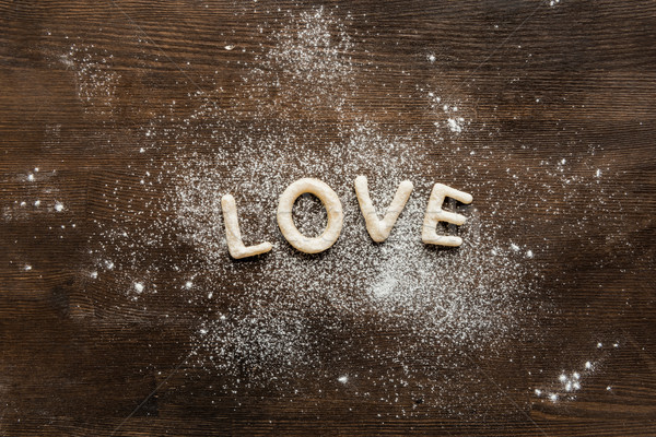 Haut vue cookies lettres sucre glace cookie [[stock_photo]] © LightFieldStudios