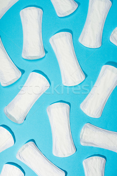top view of cotton daily liners on blue Stock photo © LightFieldStudios