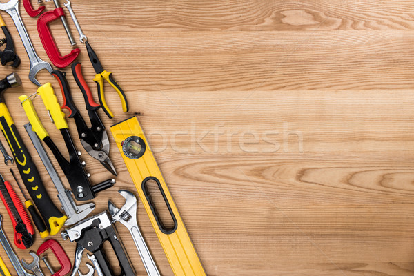 [[stock_photo]]: Outils · haut · vue · coup · bois