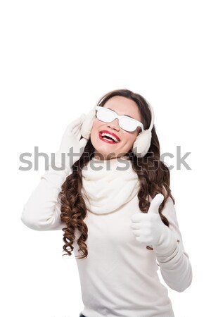 woman in winter attire wearing sunglasses Stock photo © LightFieldStudios