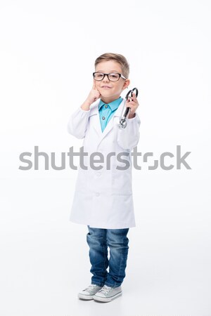 Foto d'archivio: Ragazzo · medico · costume · adorabile · piccolo