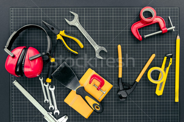 Reparement tools on graph paper  Stock photo © LightFieldStudios