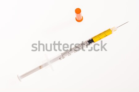 Insulina seringă diabet izolat alb medicină Imagine de stoc © LightFieldStudios