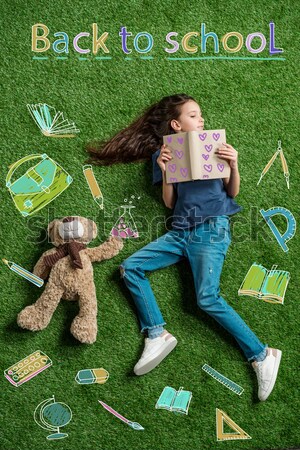 Funny dziewczyna deskorolka słodycze sportu Zdjęcia stock © LightFieldStudios