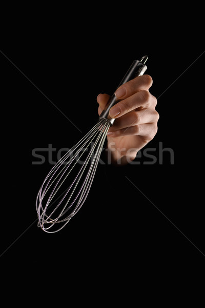Kép nő tart habaró kéz izolált Stock fotó © LightFieldStudios