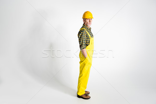 Mature workman in hard hat Stock photo © LightFieldStudios