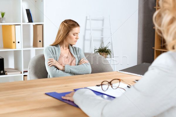 psychologist and patient at therapy Stock photo © LightFieldStudios