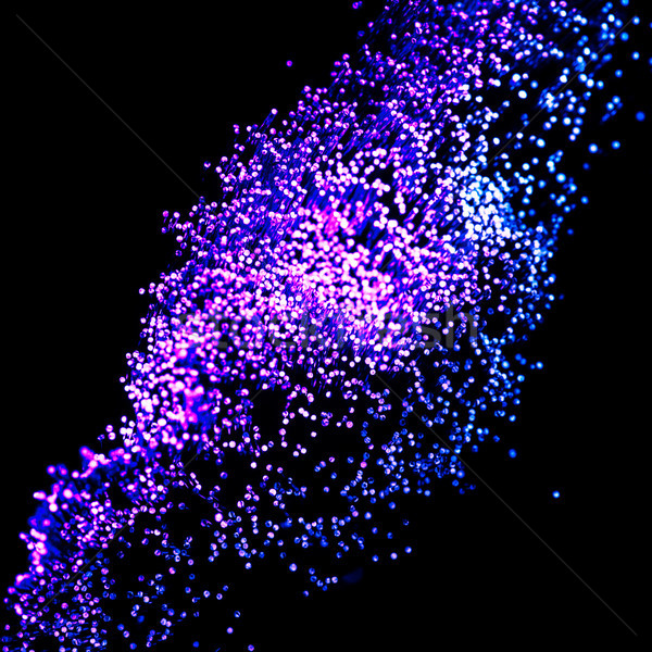 Lucido viola fibra ottica buio abstract Foto d'archivio © LightFieldStudios