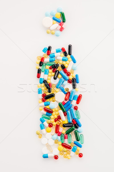 Felső kilátás i betű orvosi tabletták kapszulák Stock fotó © LightFieldStudios