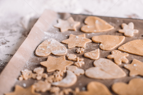 'Close-up view of uncooked homemade cookies on baking paper Stock photo © LightFieldStudios