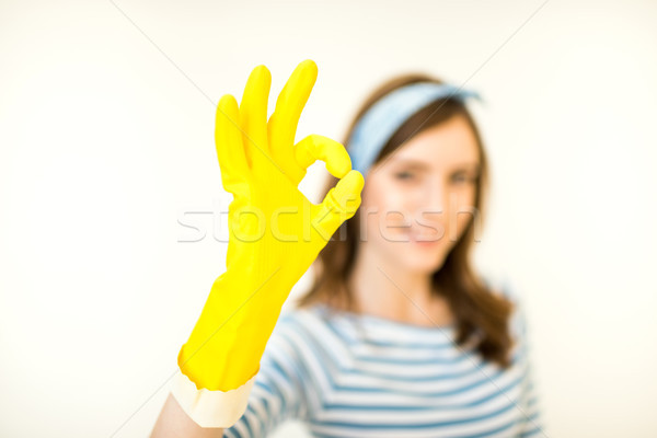 Woman showing ok gesture  Stock photo © LightFieldStudios