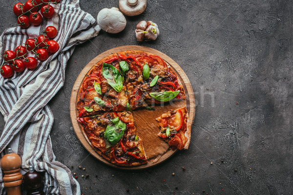 Top мнение пиццы Сток-фото © LightFieldStudios