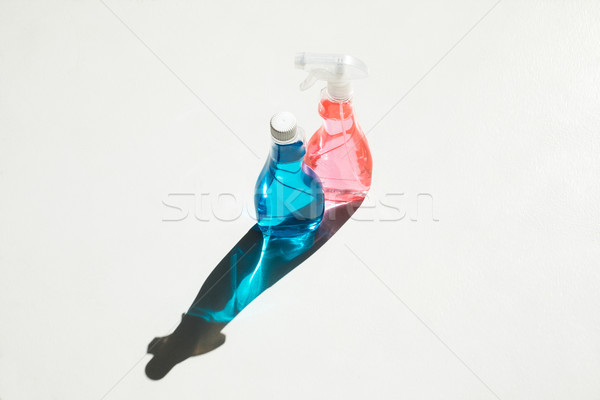 Butelek produktów czyszczących widoku plastikowe niebieski Zdjęcia stock © LightFieldStudios