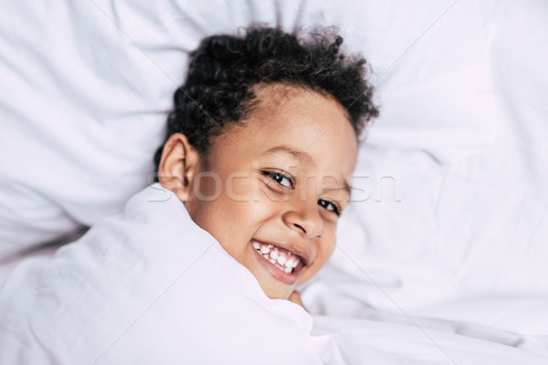 Stock fotó: Boldog · afroamerikai · fiú · kilátás · derűs · kicsi