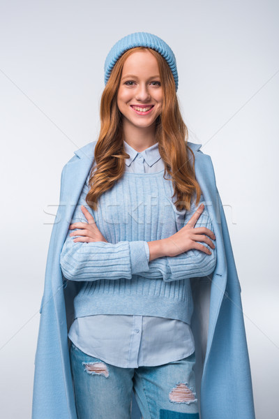 girl in elegant autumn outfit Stock photo © LightFieldStudios
