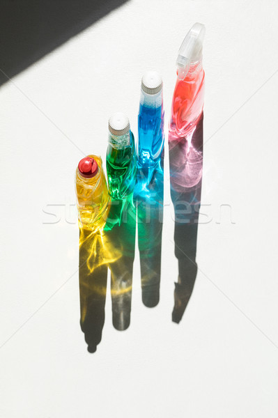 Plastic sticle produse de curatare vedere set Imagine de stoc © LightFieldStudios