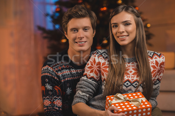 couple on christmas eve Stock photo © LightFieldStudios