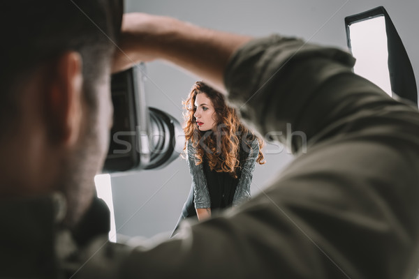taking photos with beautiful model  Stock photo © LightFieldStudios