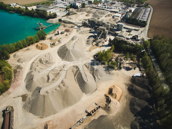 Aerial view of sand quarry or construction, Germany Stock photo © LightFieldStudios