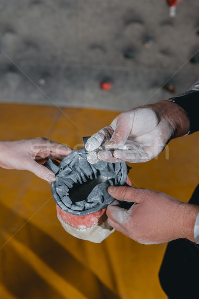 man applying talcum powder hands Stock photo © LightFieldStudios