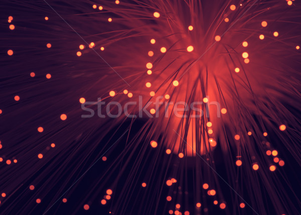 Foto stock: Borroso · rojo · fibra · óptica · comunicación