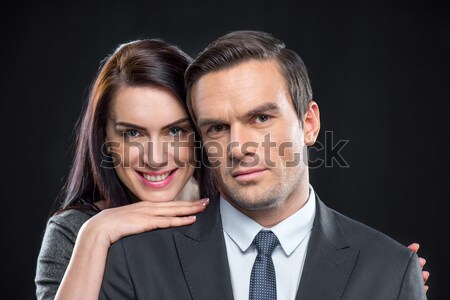 Smiling father and daughter  Stock photo © LightFieldStudios