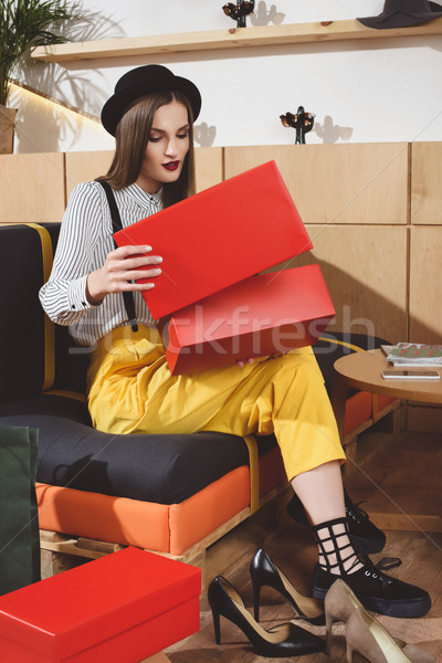 girl choosing footwear  Stock photo © LightFieldStudios
