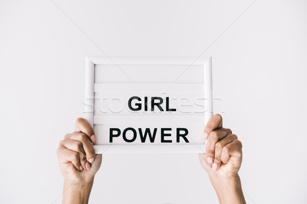 board with girl power lettering Stock photo © LightFieldStudios