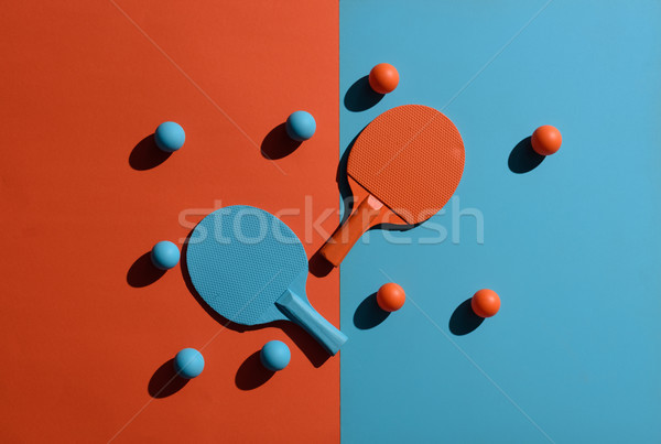 Ping pong top view shot Foto d'archivio © LightFieldStudios
