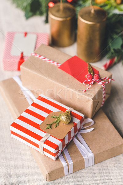 Stock photo: christmas gifts