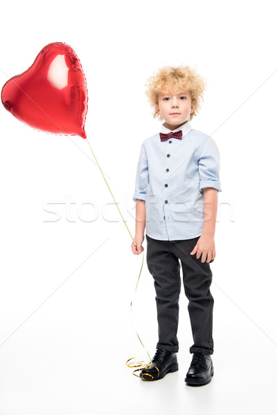 [[stock_photo]]: Garçon · coeur · ballon · cute