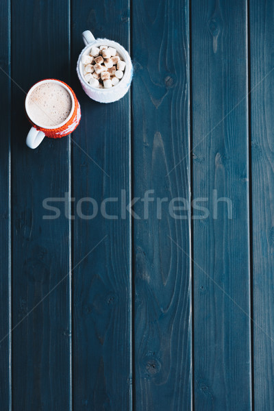 Tassen Kakao trinken top Ansicht frisch Stock foto © LightFieldStudios