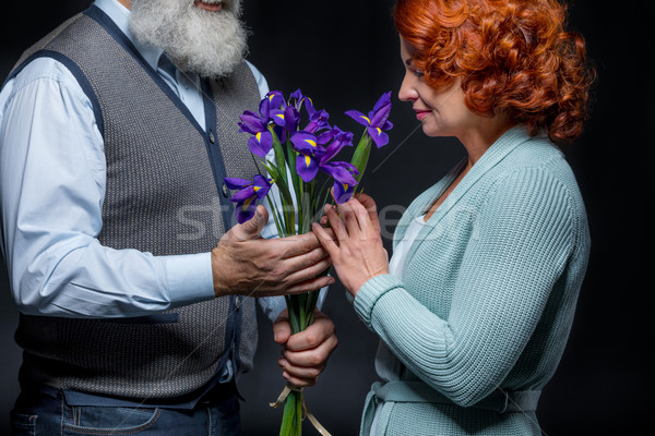 érett pár virágok gyönyörű virágcsokor friss Stock fotó © LightFieldStudios