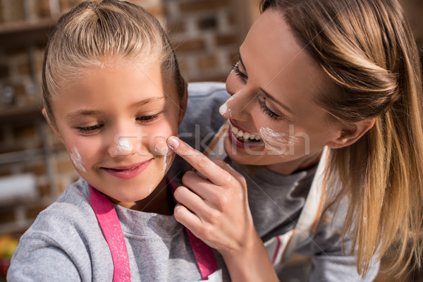 Stockfoto: Familie · koken · samen · portret · vrolijk