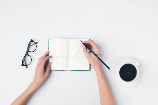 writing in notebok Stock photo © LightFieldStudios