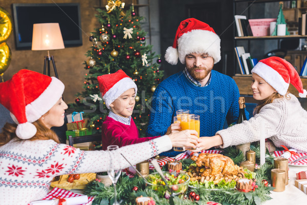 Stockfoto: Familie · bril · christmas · diner · gelukkig · jonge