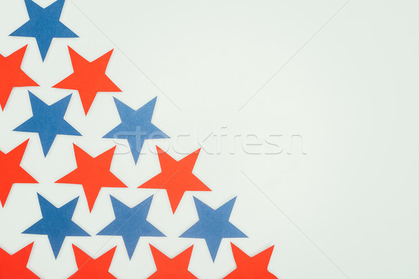 top view of arranged stars isolated on grey, presidents day concept Stock photo © LightFieldStudios