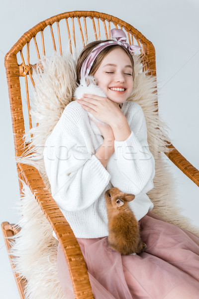 Belo feliz coelhos sessão Foto stock © LightFieldStudios