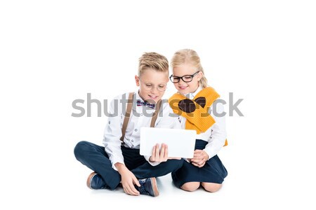 kids using digital tablet Stock photo © LightFieldStudios