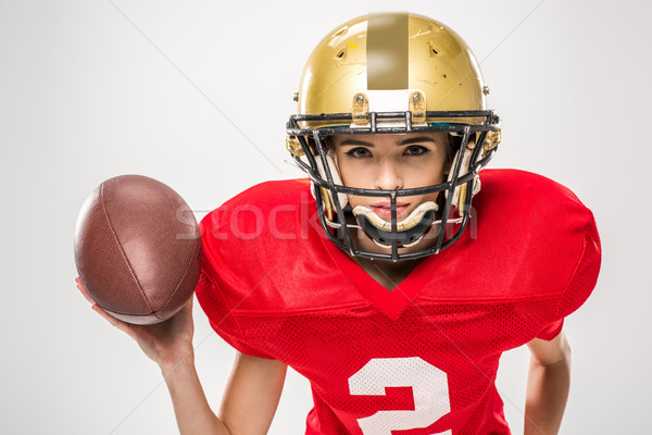  female american football player Stock photo © LightFieldStudios