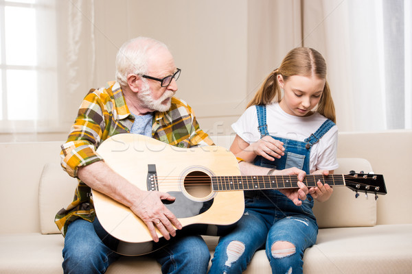 Senior man bril onderwijs cute weinig Stockfoto © LightFieldStudios