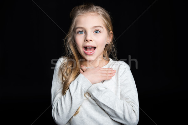 Cute blonde girl Stock photo © LightFieldStudios