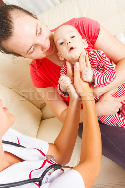 Csomópont vizsgálat baba fiú anya nő Stock fotó © Lighthunter