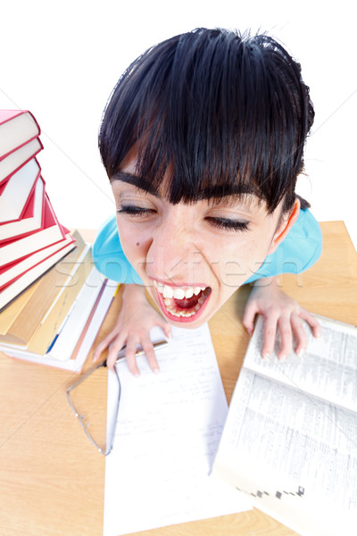 Suficiente gritando ira aprendizaje aislado Foto stock © Lighthunter