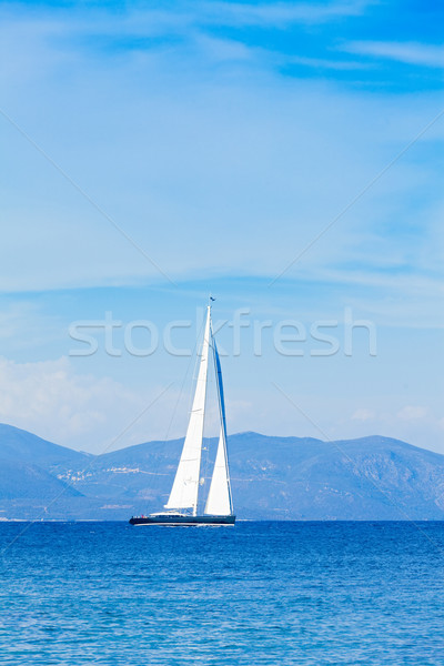 Luxus schönen Hybrid Yacht öffnen bereit Stock foto © Lighthunter