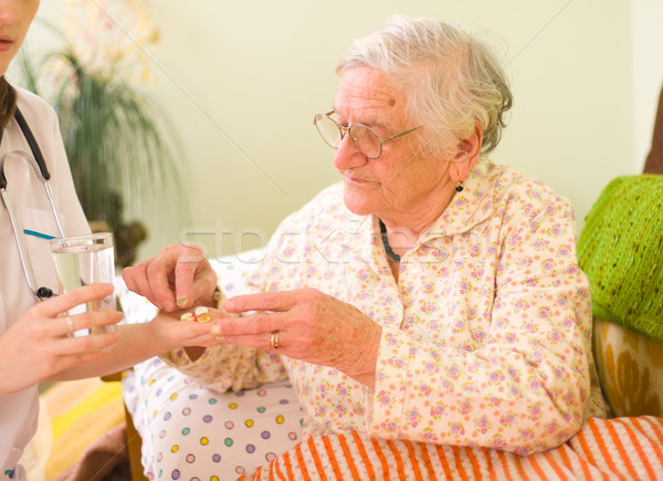 Medications for an old woman Stock photo © Lighthunter